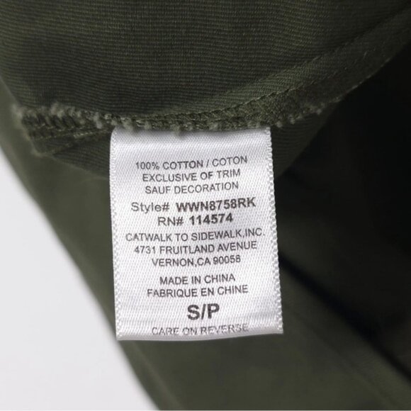 Anthropologie RO & DE Army Zip Long Vest Jacket Cargo Pockets WWN8758RK SMALL - Picture 13 of 14